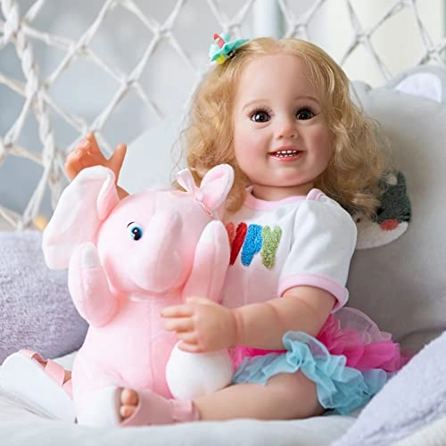 Reborn Baby Doll - 55 cm Silicone Blue Eyes