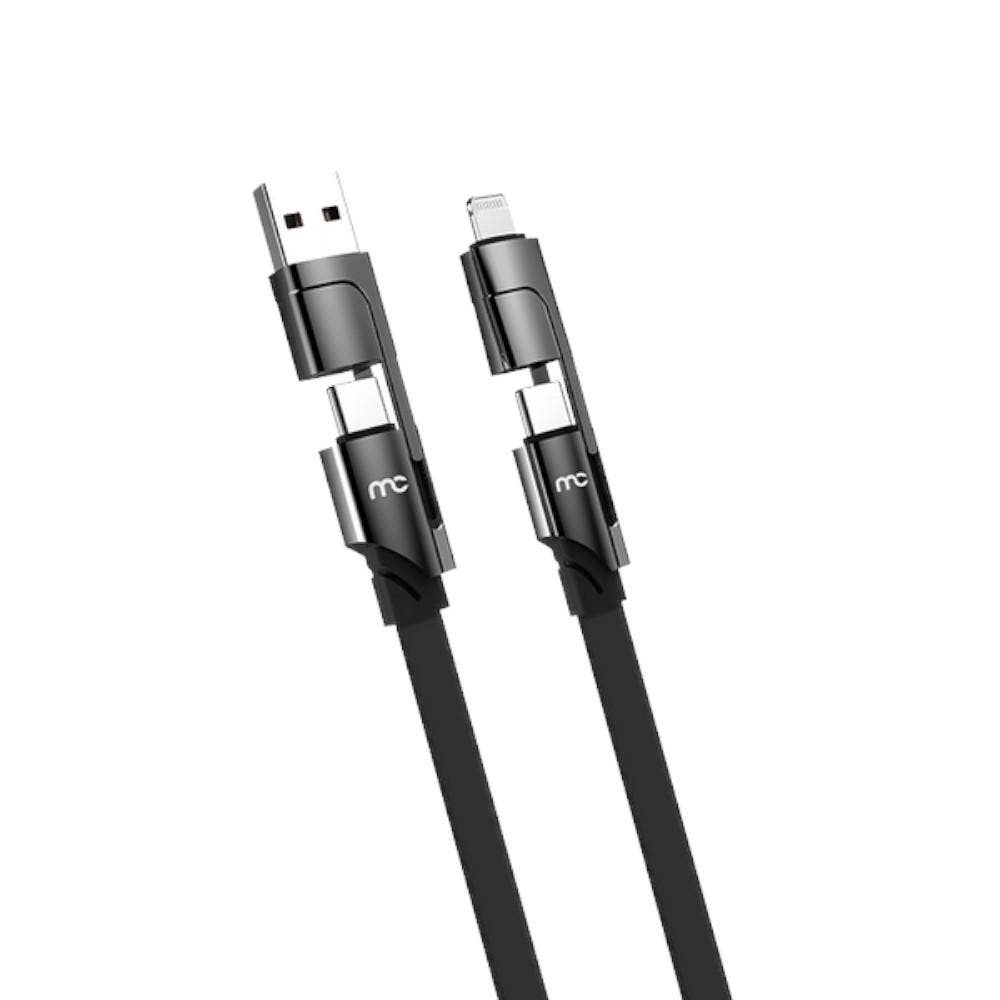 MYCANDY 4-in-1 USB-A & Type-C to Type-C & Lightning Cable - 1.2m