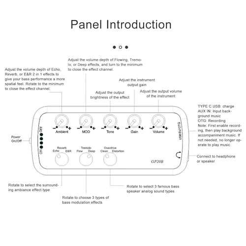 Bass Headphone Amplifier - Portable Pocket USB Rechargeable 600mAh