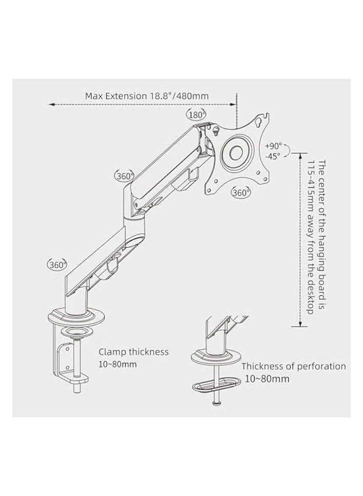 Dual LCD Monitor Desk Mount Stand - 2 27in