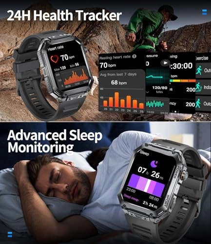 Military Smart Watch Stainless Steel