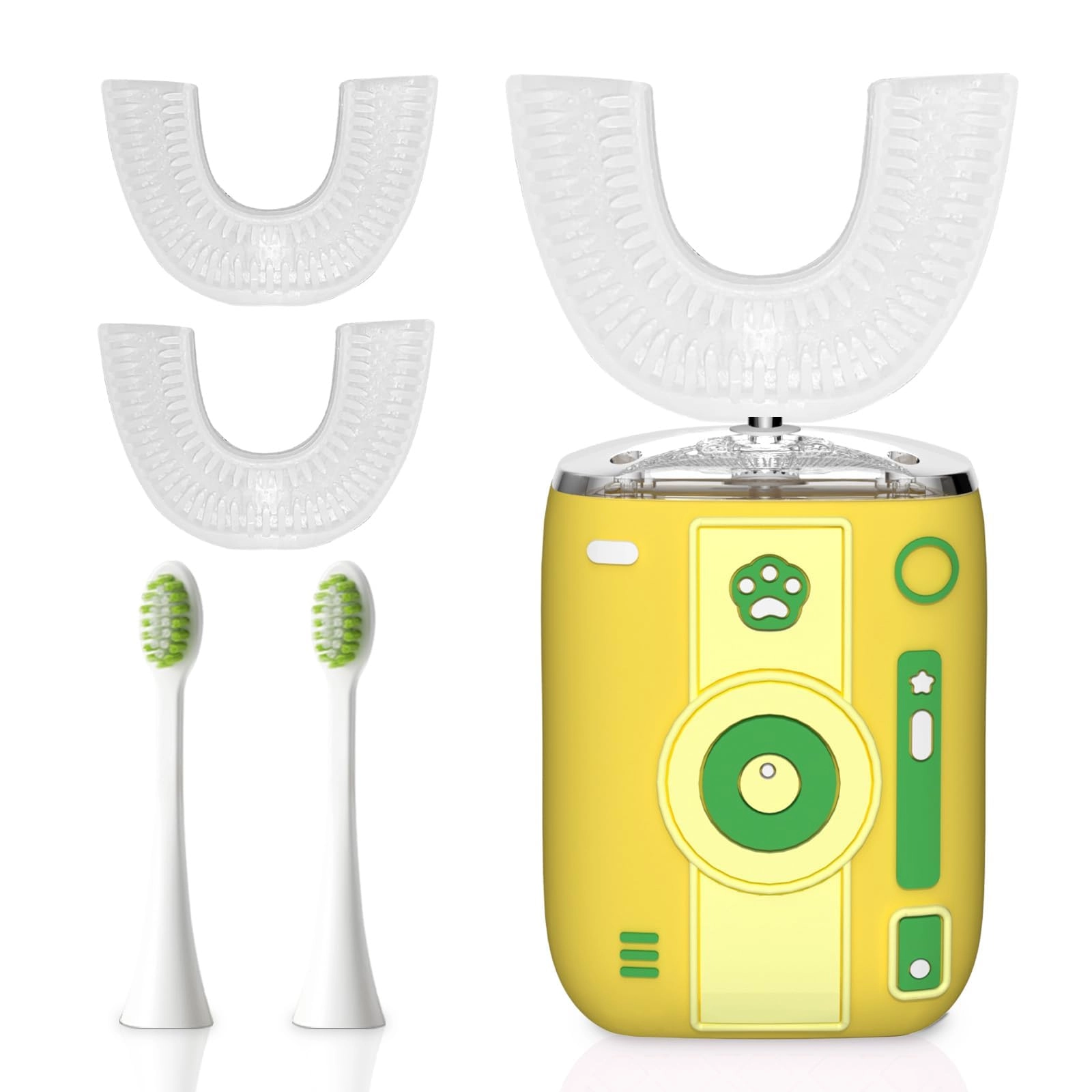 u-Shaped Electric Toothbrush - Sonic Automatic IPX7 Waterproof 5 Brush Heads