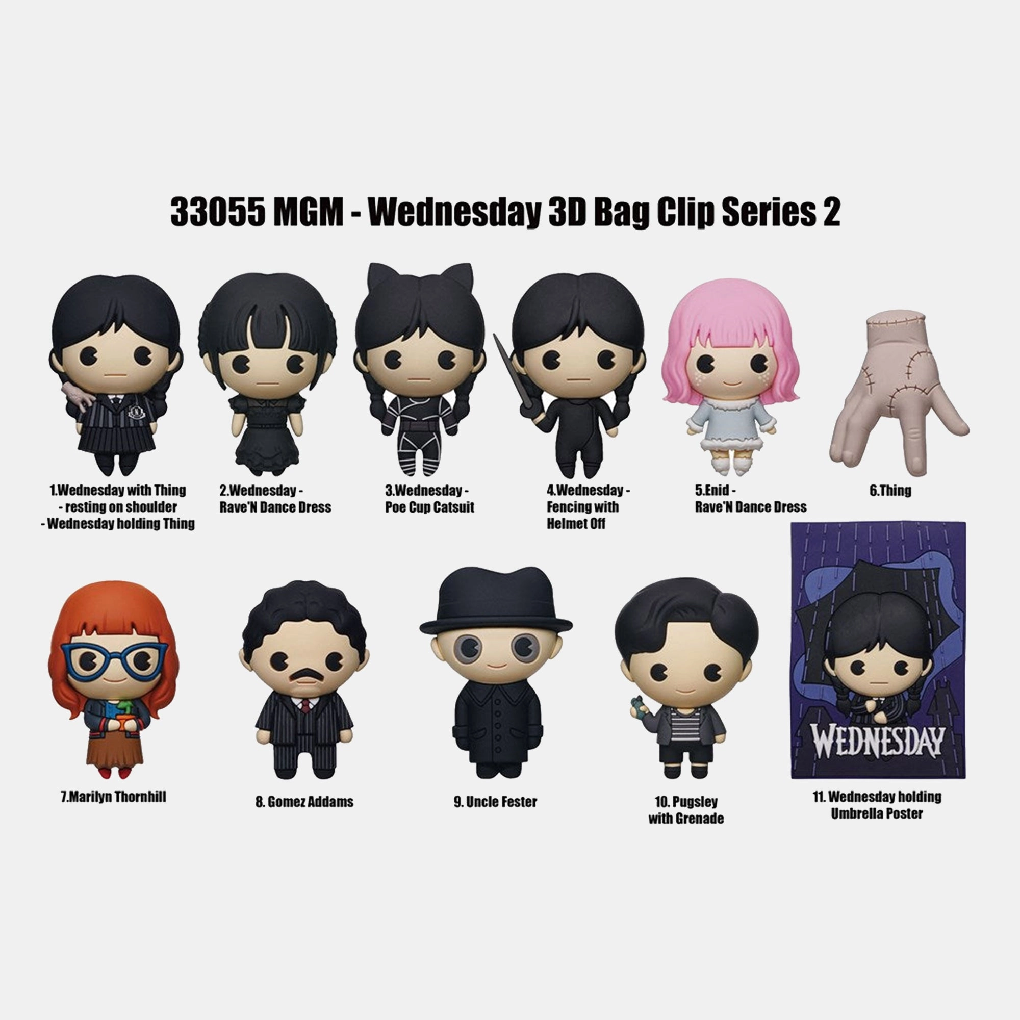 Wednesday 3D Foam Bag Clip - 4+ yr(s) 1 pc