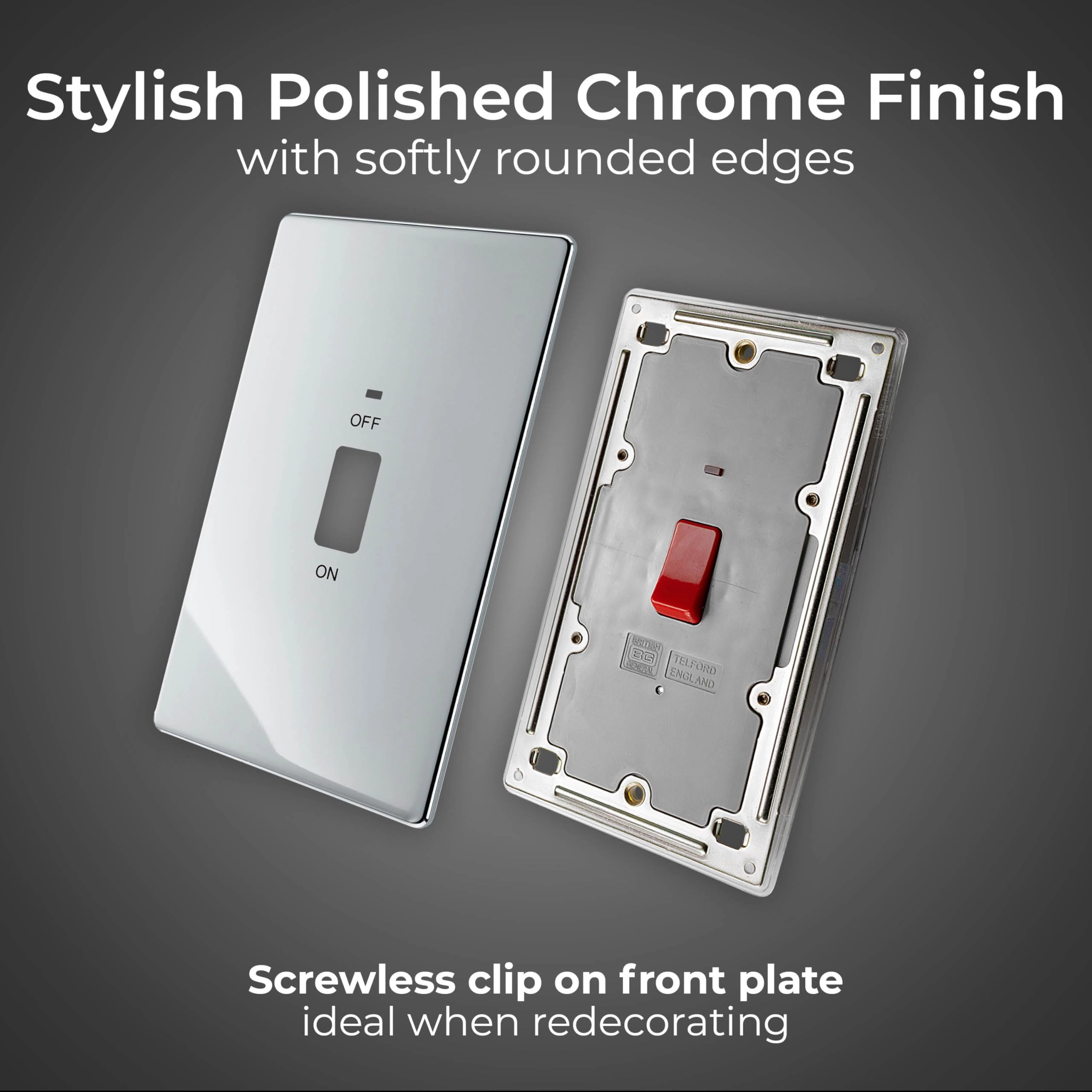 FPC72 - 45A Double Pole Cooker Control Switch Unit