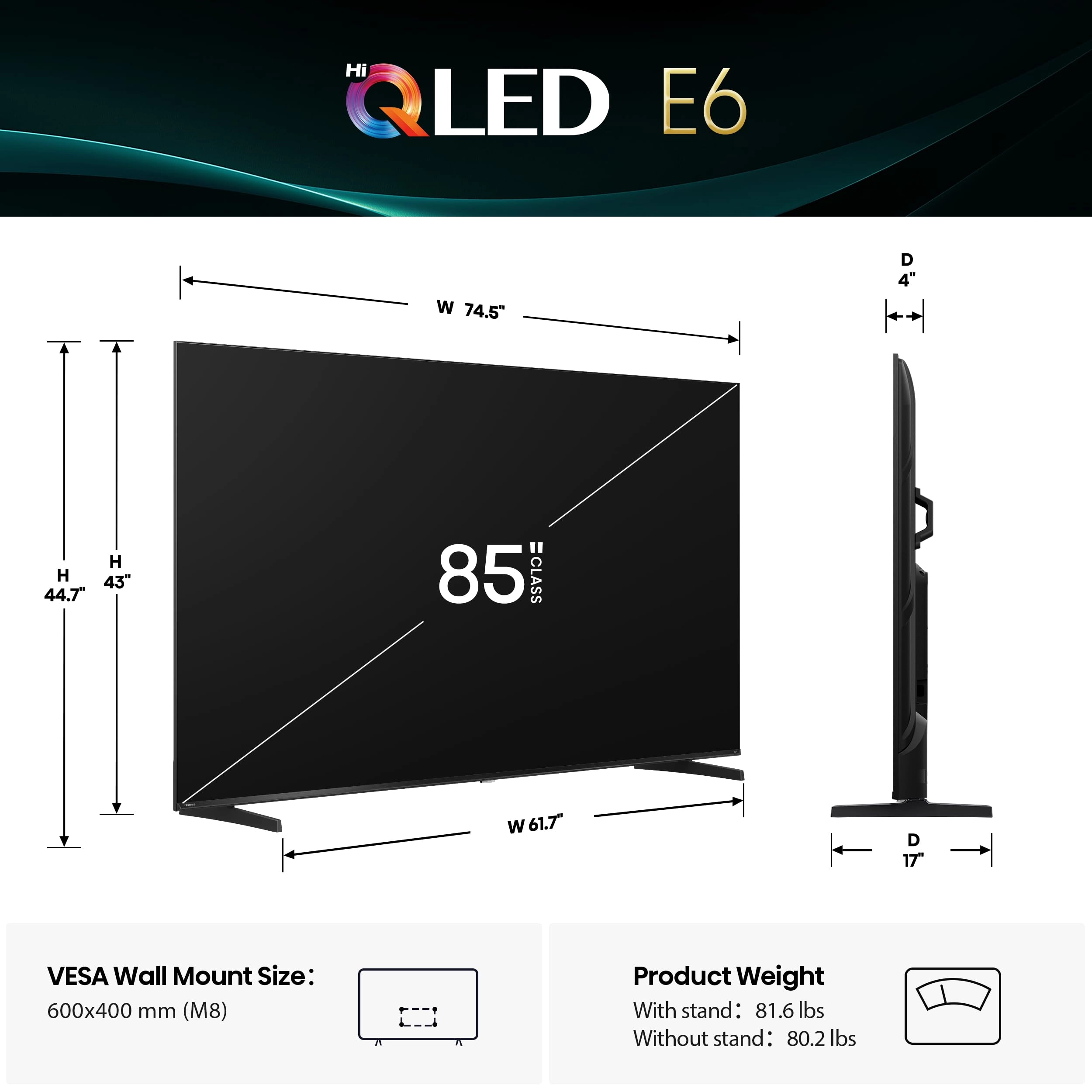 85E6QF - 85-Inch