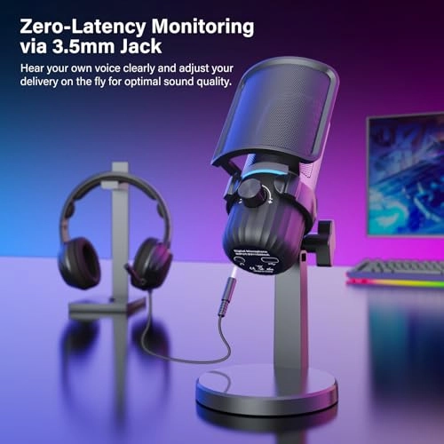 JV908 USB+3.5mm-Mini-Jack Microphone