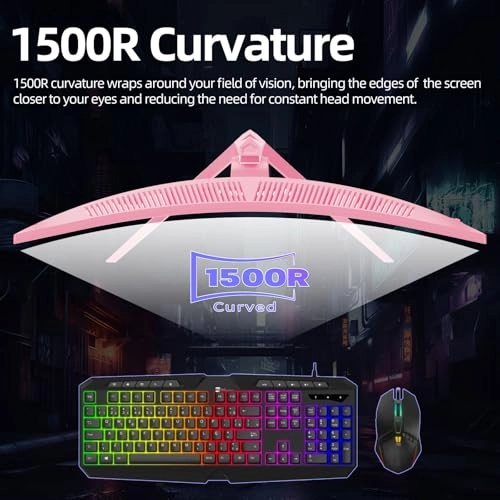 Curved Gaming Monitor - KR-34 Inch pink Curved Monitor 34 Inches 3440x1440