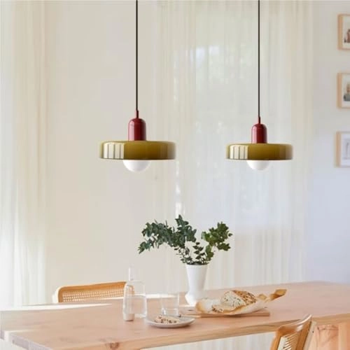 retro glass chandelier - warm light