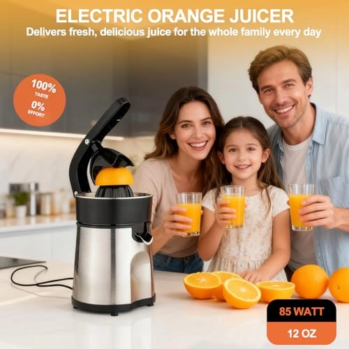 Electric Citrus Press - 2 Removable Cones Dishwasher Safe