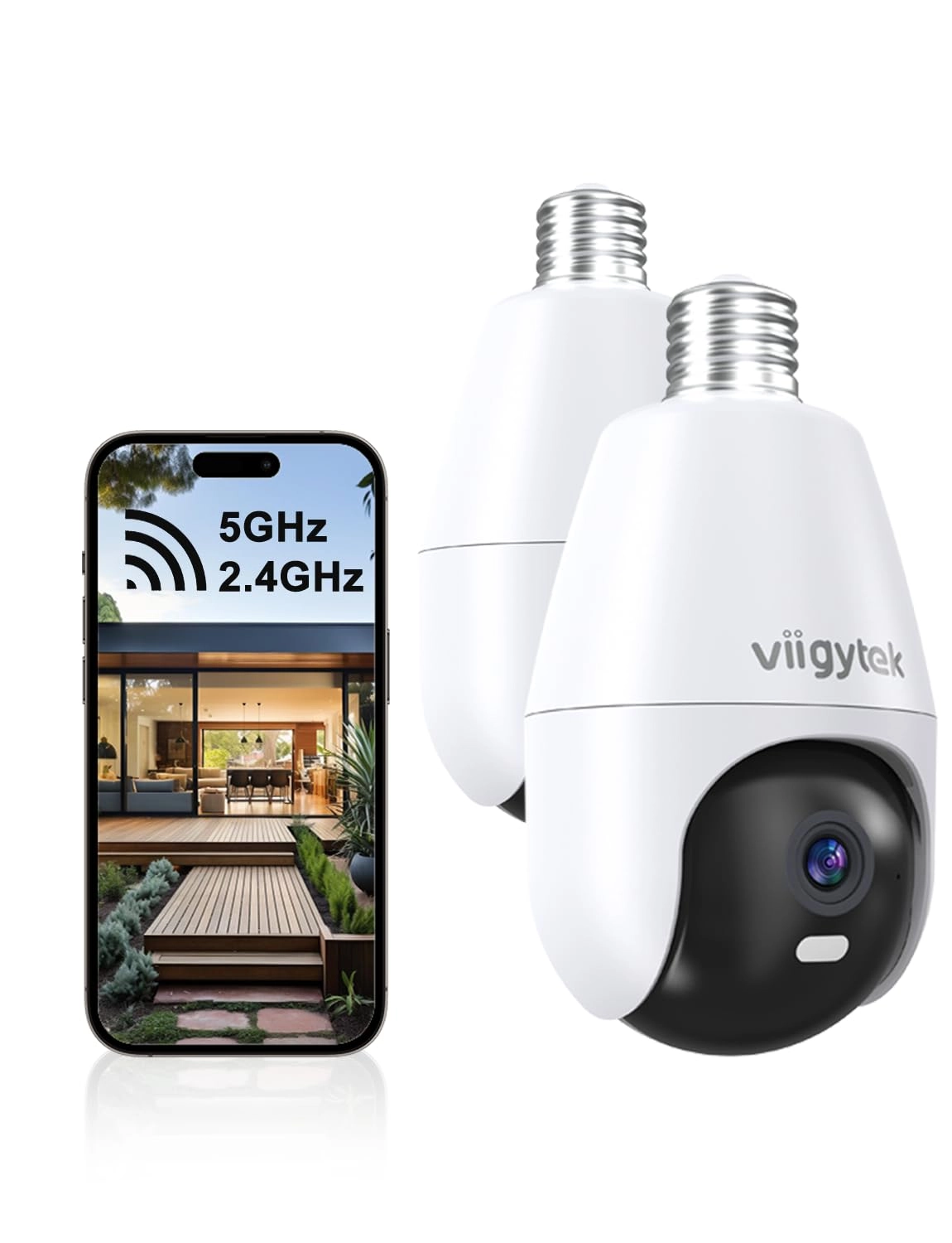 Light Bulb Security Camera 2K