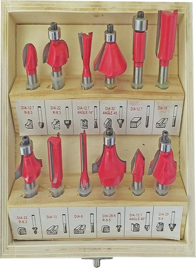 Rotary Bit Set - 8mm 12pcs