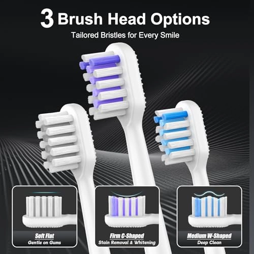 Sonic Electric Toothbrush - 60,000 VPM 73° Oscillation 50+ Days Battery Life