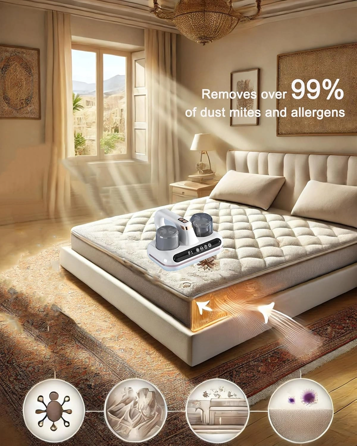 Handheld Mattress Vacuum - Cordless UV 10,000Pa