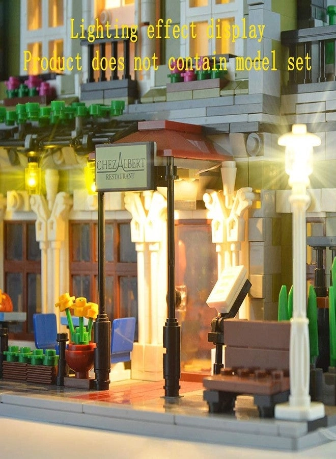 LED Light Kit - for Creator Expert Parisian Restaurant Compatible with Lego 10243 (Model Set Not Included)