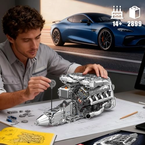 V8 Twin-Turbo Engine (10168) - Battery and Motor