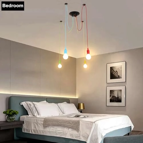 Spider Pendant Light - 4 Arms Colorful DIY Adjustable