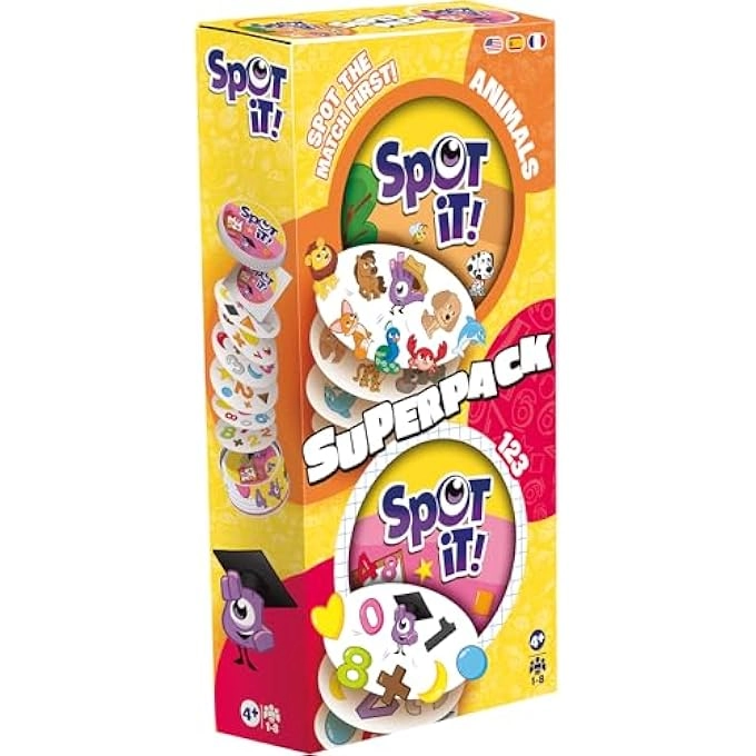 Asmodee Spot It! Animals + Spot It! 1,2,3