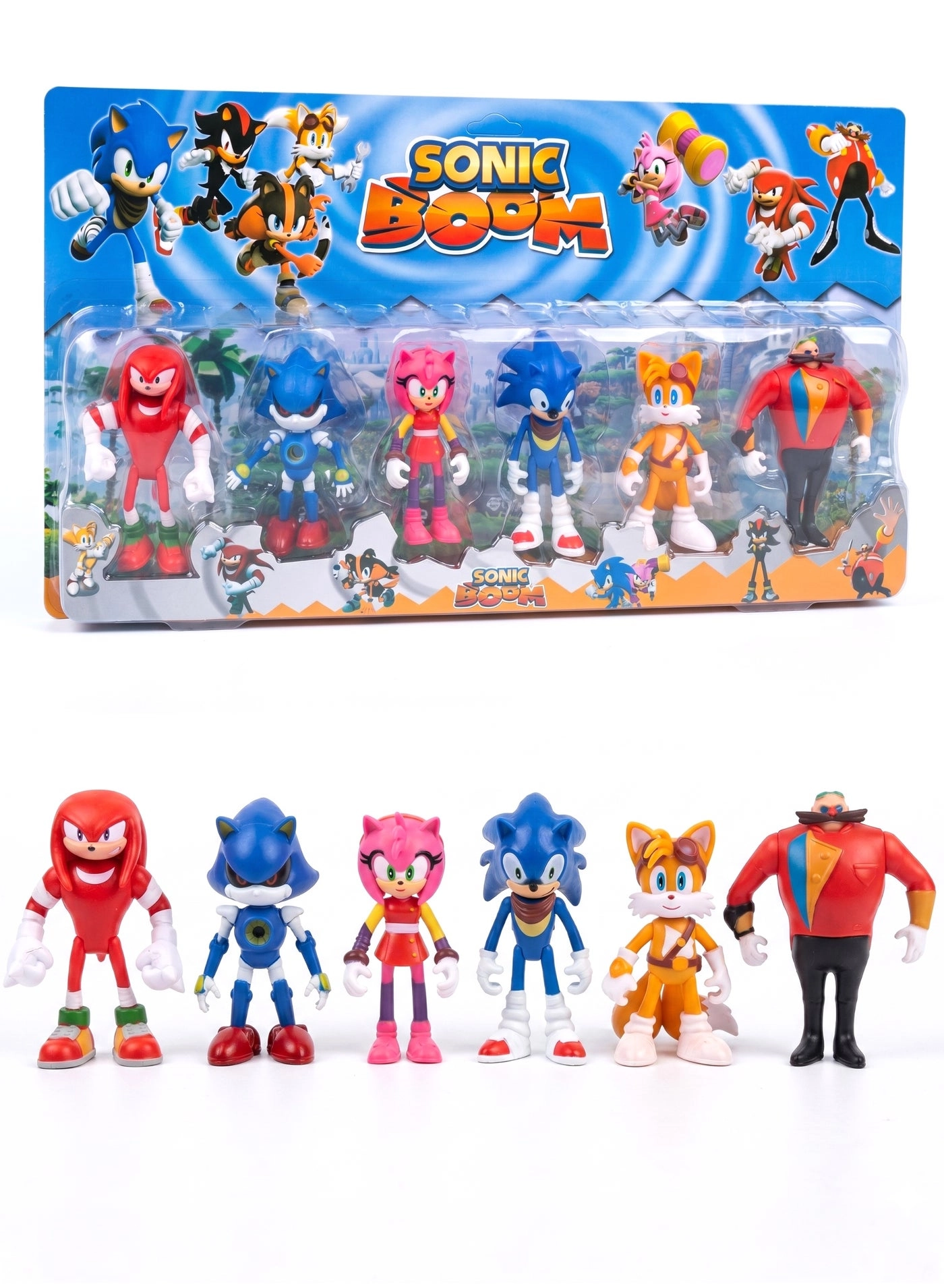 Sonic + Tails + Knuckles + Amy + Metal Sonic + Dr. Eggman - Sonic - 6 pcs (R1162)
