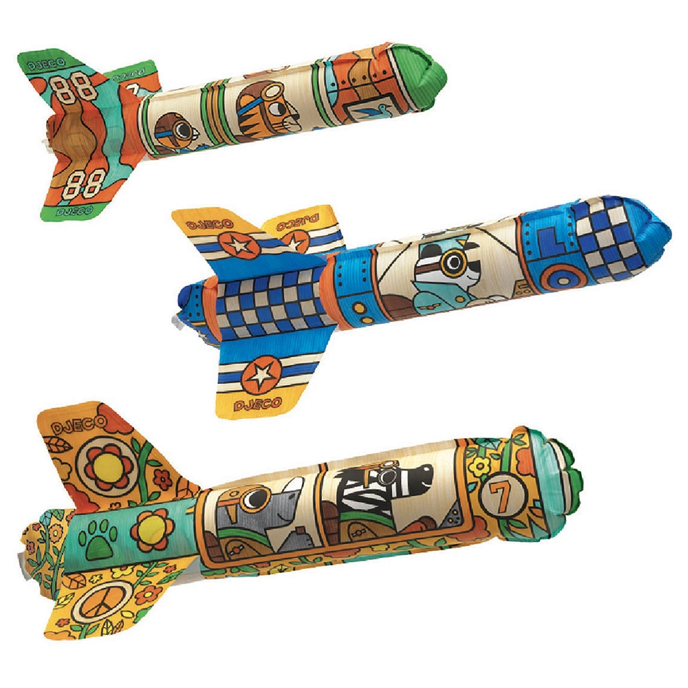 Do It Yourself - To The Sky Rockets - 3 paper aeroplanes 3 straws