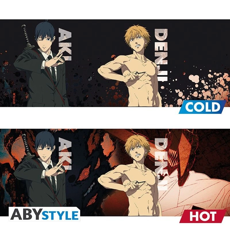 Ceramic Chainsaw Man: Denji & Aki Heat Change Mug - 460ml