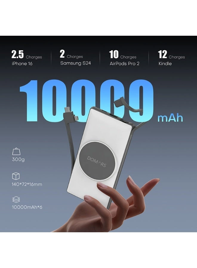 Magnetic Power Bank - 6 X 10000mAh 22.5W Fast charging Wireless charging