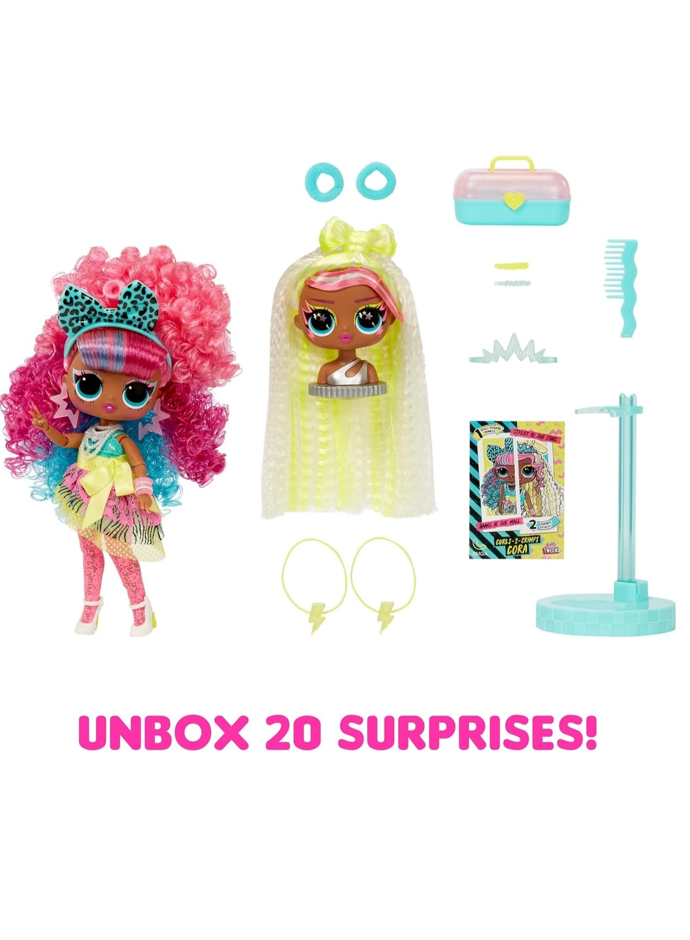 Cora Fashion Doll - Tweens Surprise Swap Curls-2-Crimps