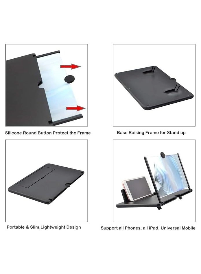 Phone Screen Magnifier - Foldable 12in 3D HD