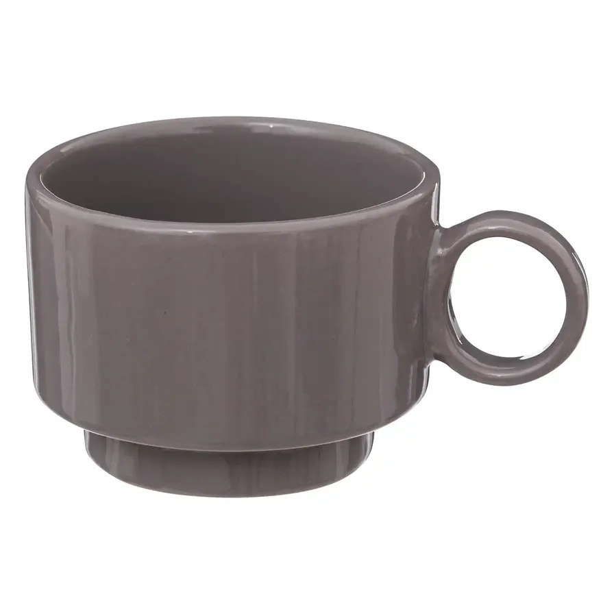 Retro Stoneware Coffee Cup Set - 4 pcs - 100 ml