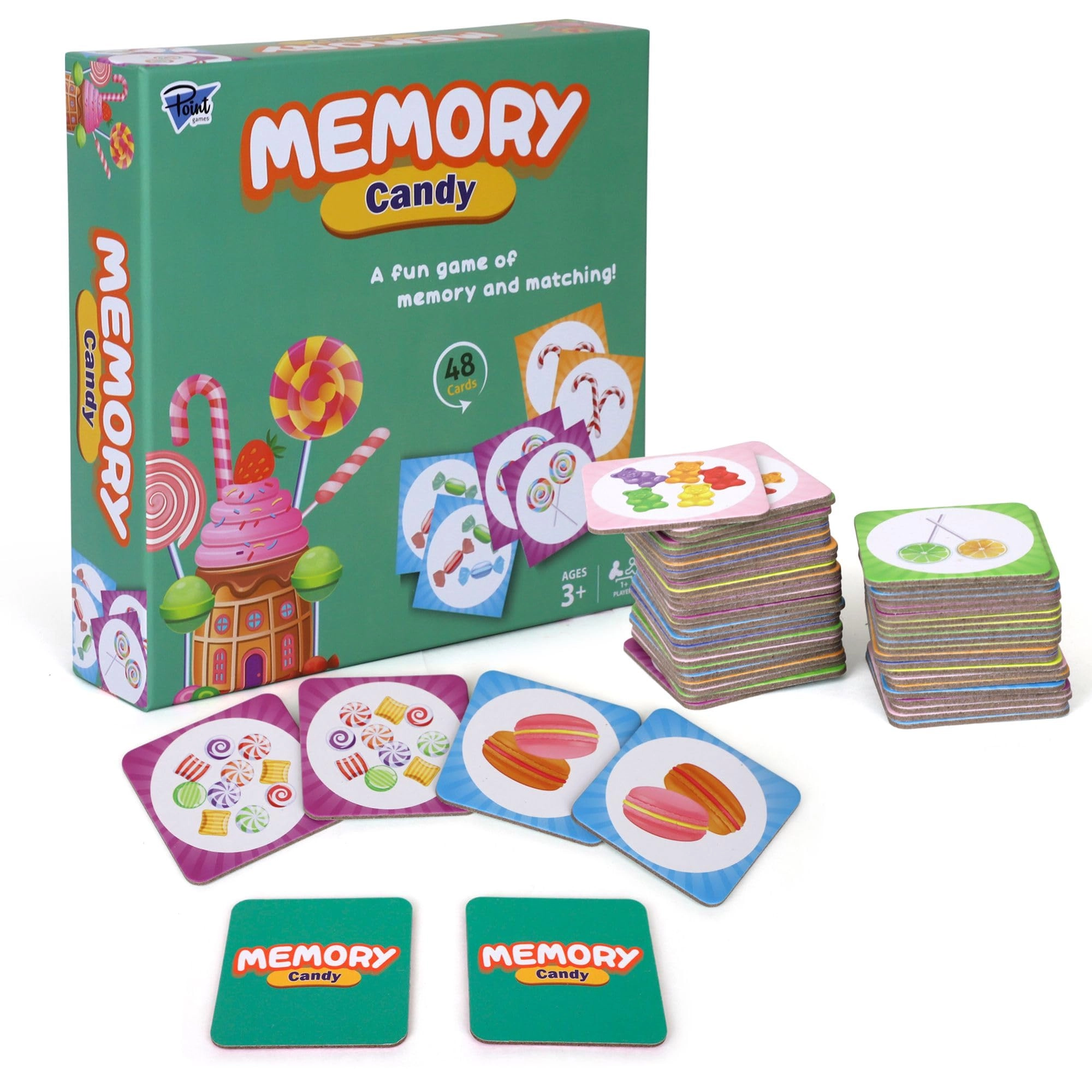 Point Games Adorable Candy Memory Match Game - 3+ 48 pieces