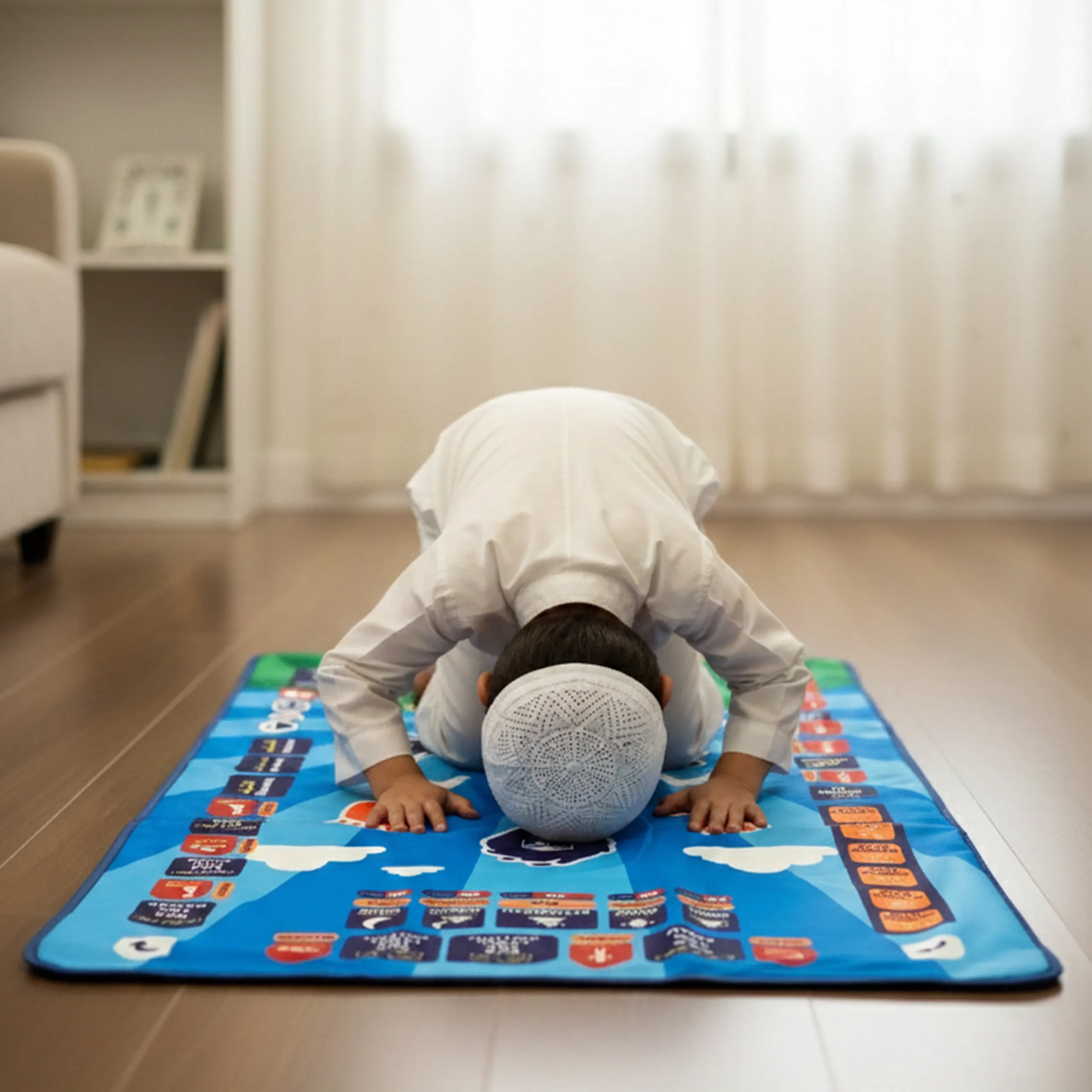 Kids Islamic Prayer Learning Mat - Suitable for 3 years & above