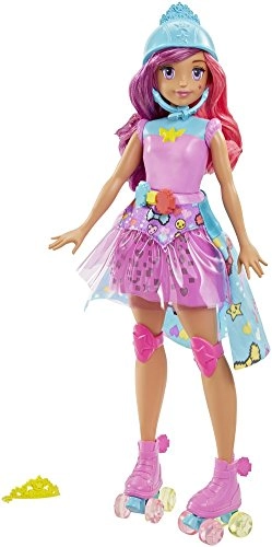 Video Game Hero Match Game Princess Doll - Light-Up Skirt Roller Skates Ages 3+