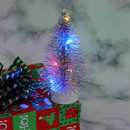 Christmas Tree Dollhouse Light - Silver 6.5 x 6.5 x 12.8 cm
