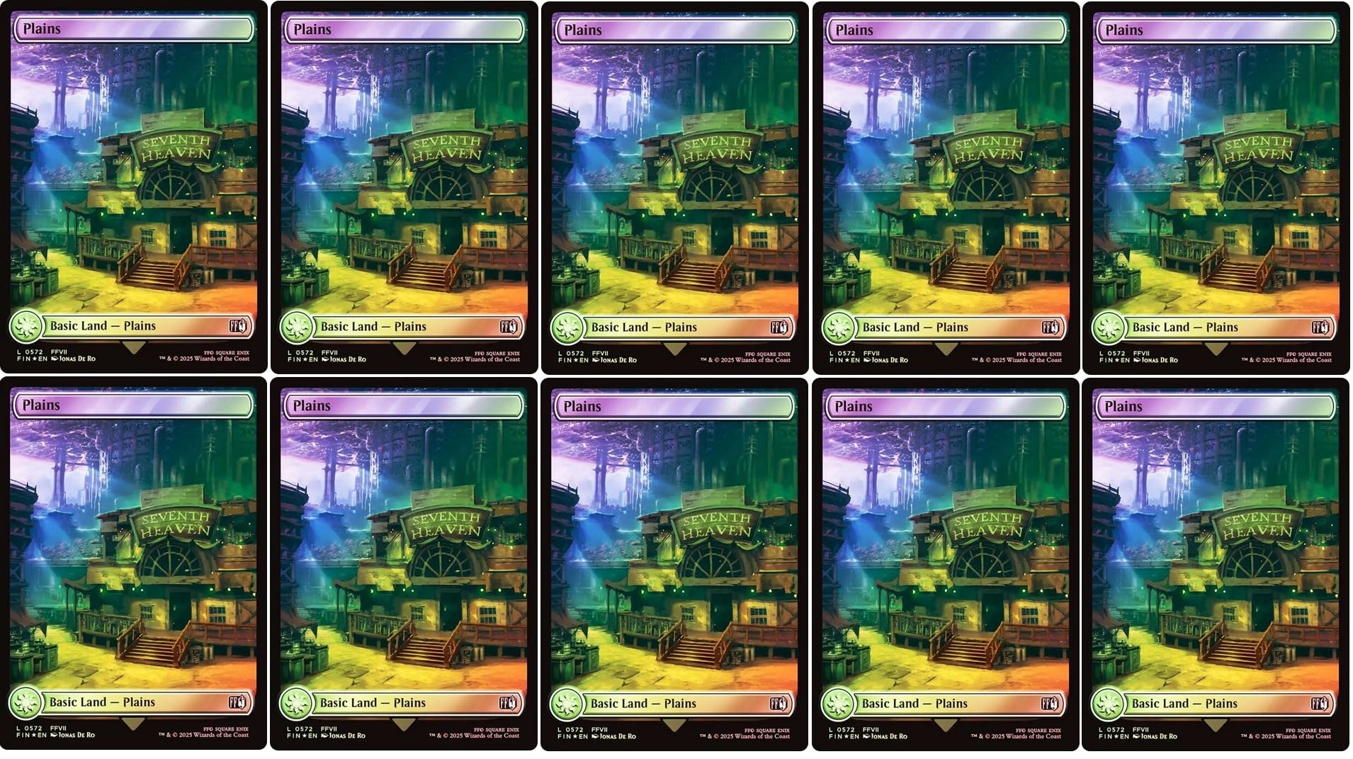 Magic The Gathering Final Fantasy Surge FOIL Full Art Lands - 10pcs