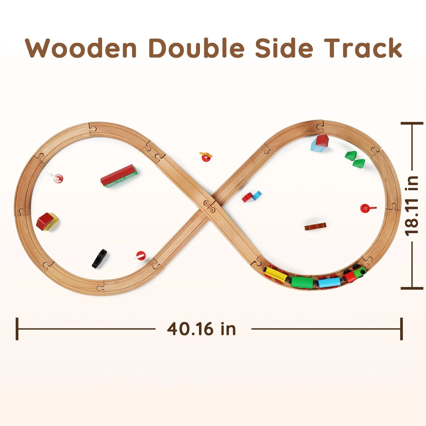 Wooden Train Set - 26 pcs