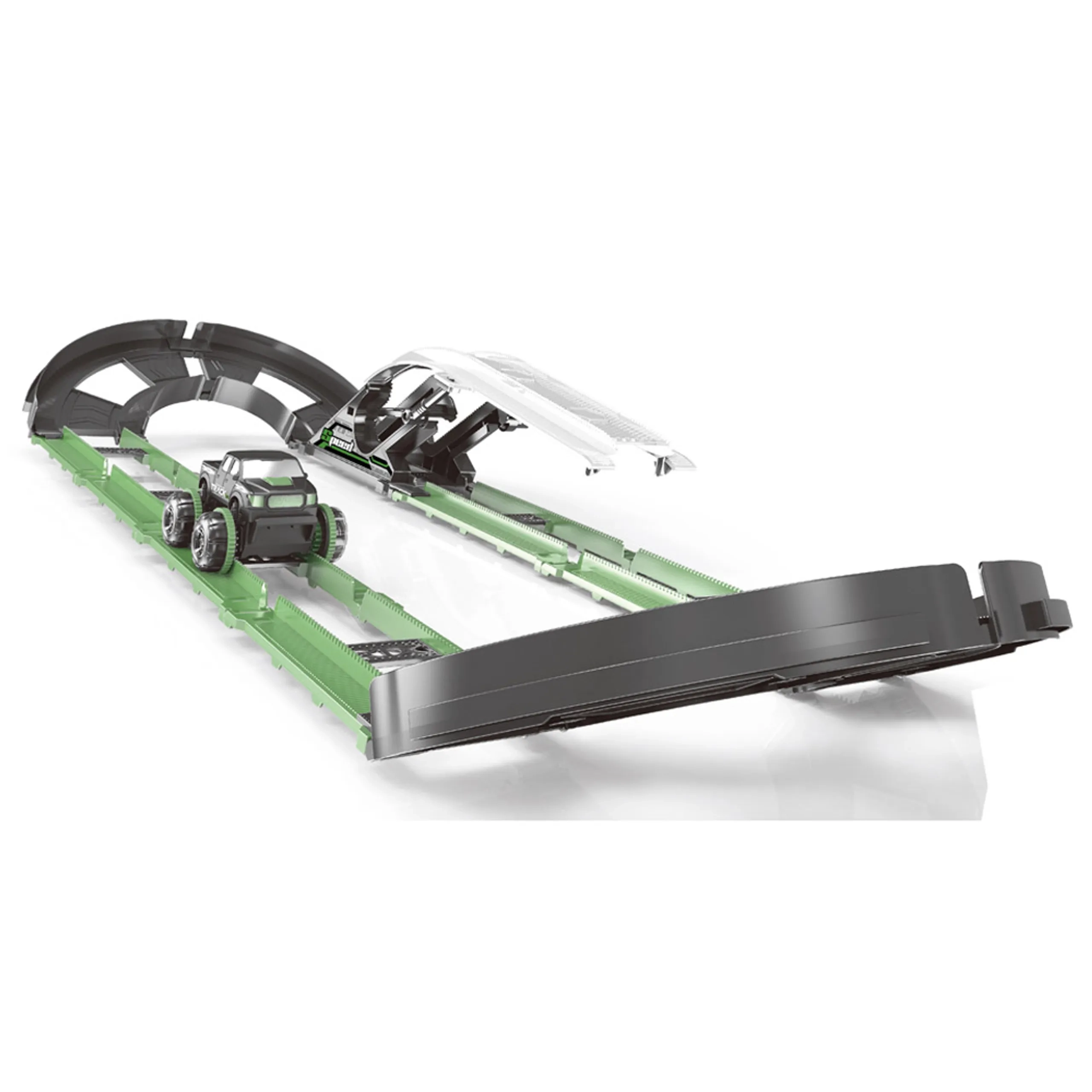 Stunt Roll-Over Rail Car - 54 pieces