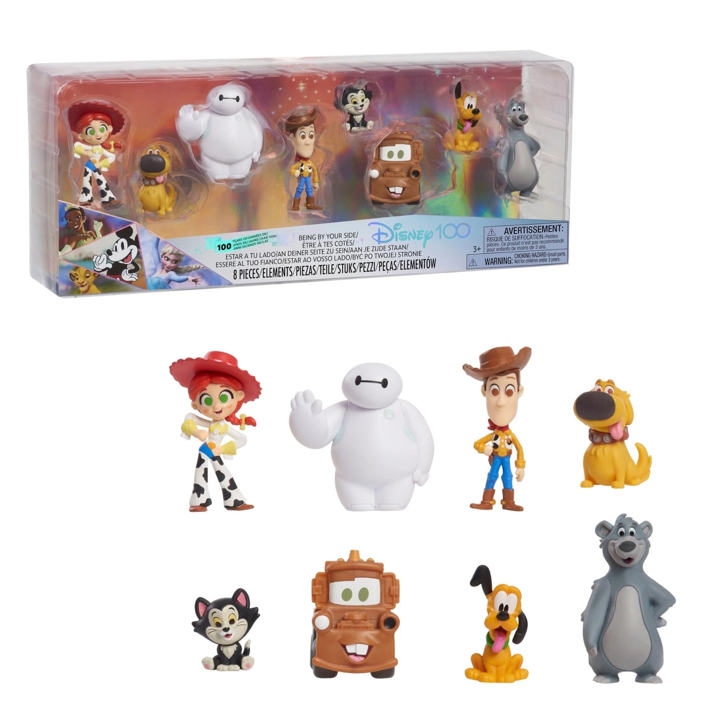 Baymax + Mater + Figaro + Baloo + Dug + Woody + Jessie + Pluto - 8 pcs