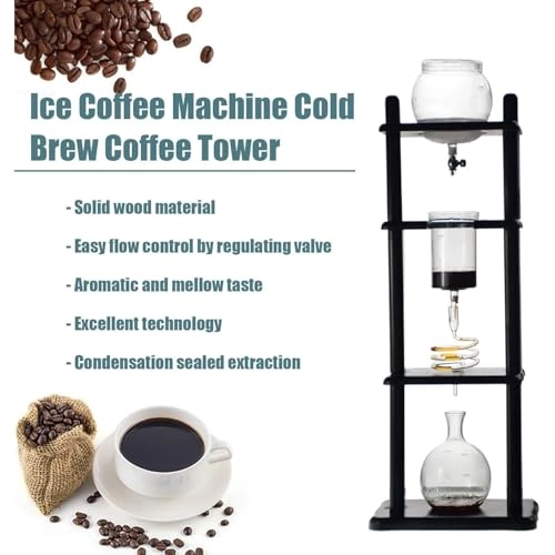 Ice drip coffee maker - 1000ml 5-8 Cups Detachable Borosilicate Glass