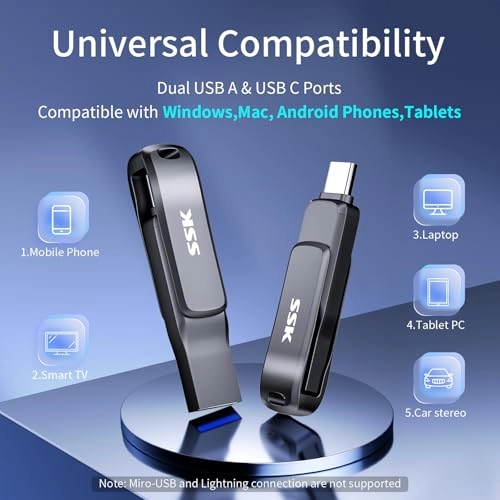 FDU061 - USB 3.2 Gen 1 Type C + USB A 256GB