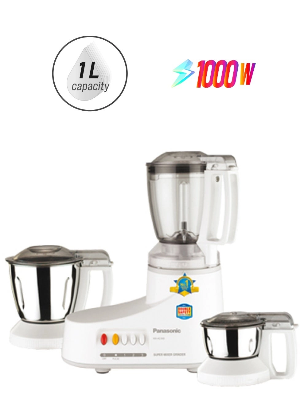 MXAC300 - Glass Jug Dry and Wet Grinding 2 Small Jars