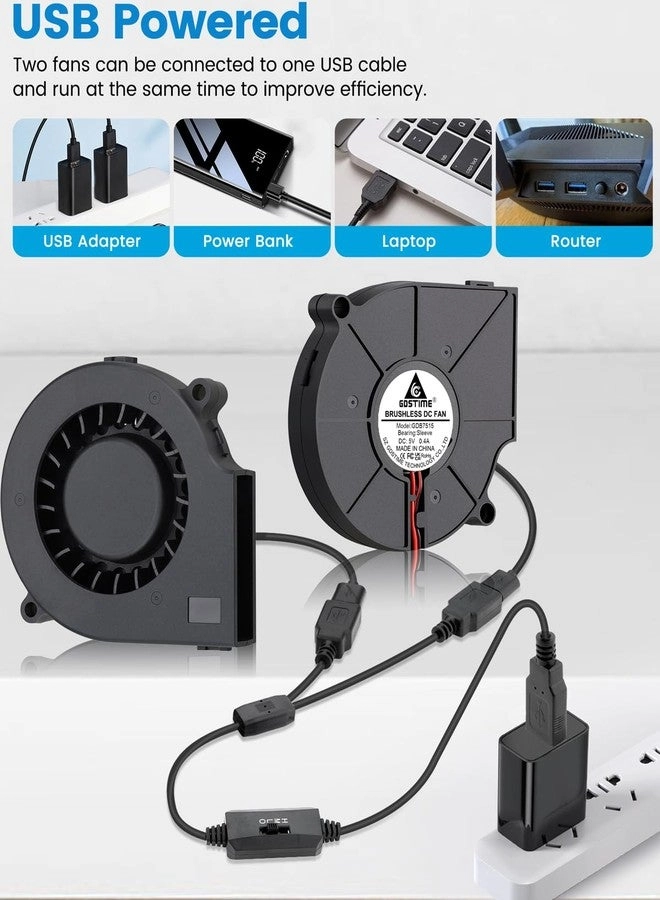 USB Blower Fan - 75mm