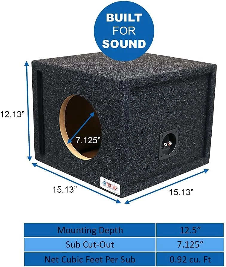 Single Vented Subwoofer Box - 8 Inch