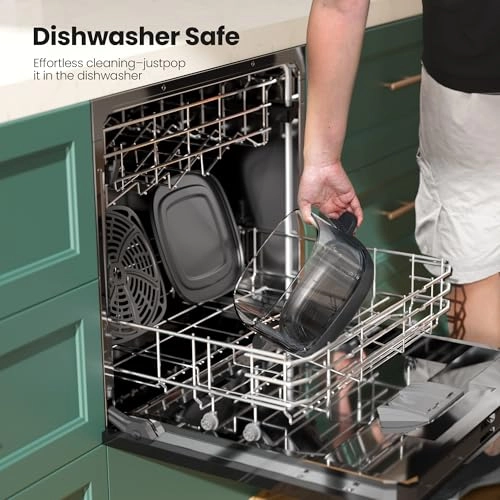 5-in-1 Portable Glass Air Fryer K8126-GREY