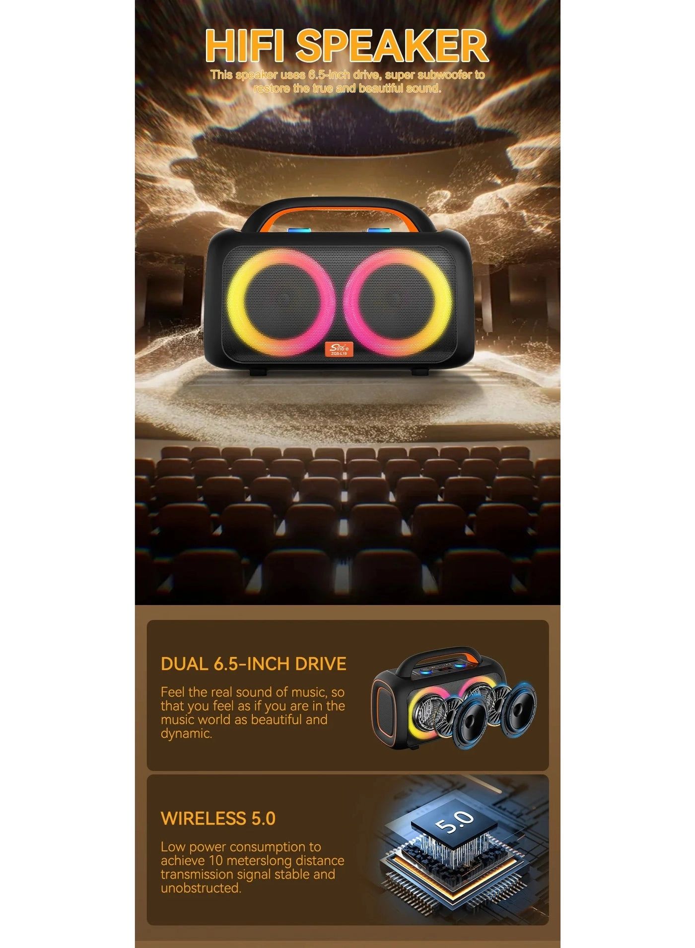 ZQS-L19 - two wireless microphones 40W