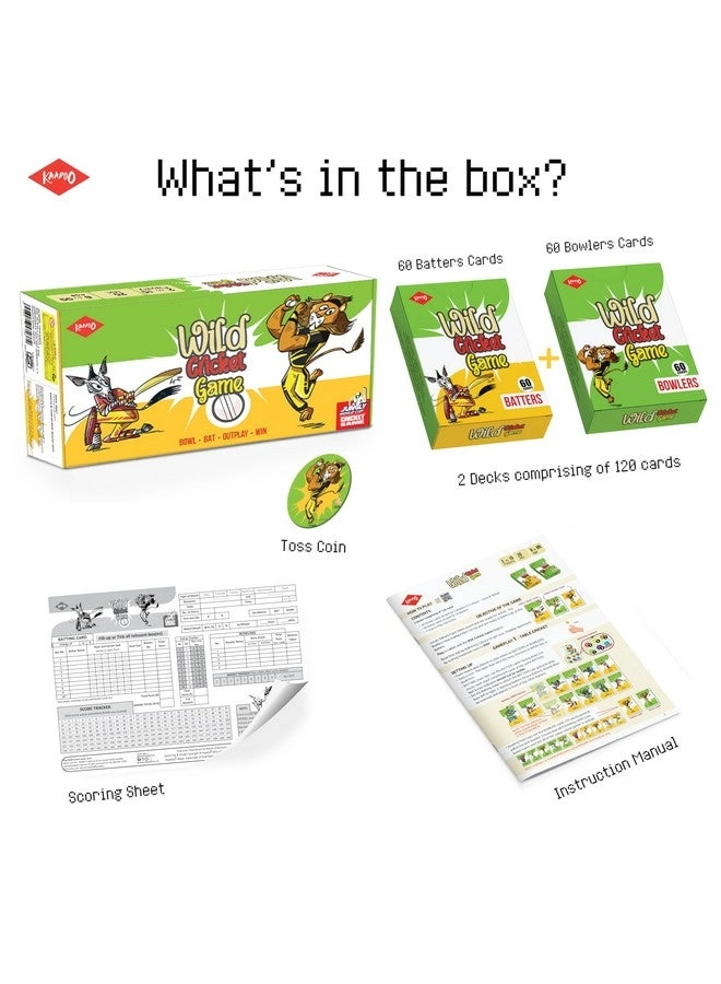 Jungly Wild Cricket: Wildlife-Themed - Card Game