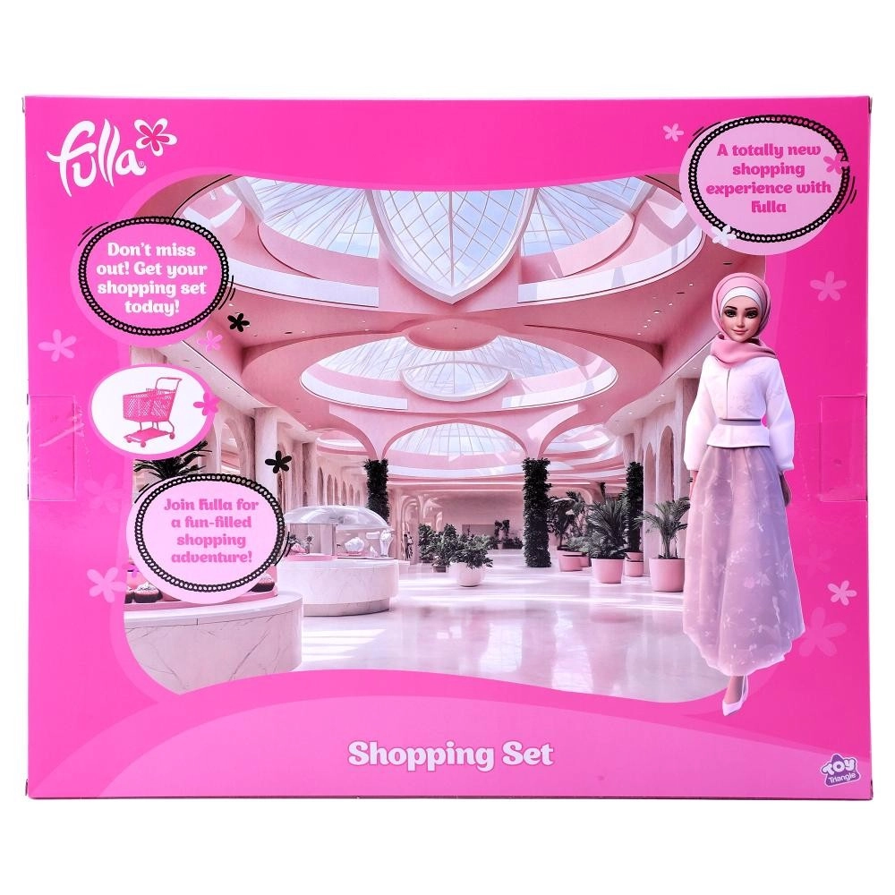 Doll with Shopping Cart Set - Silver Ages 3+