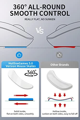 5.0 Colorful Mouse Feet Skates - Ultra Transparent PTFE for G Pro X Superlight Wireless