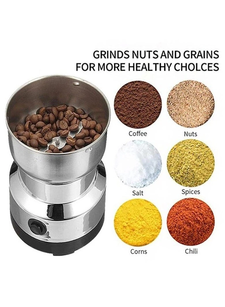 Electric Coffee Bean Grinder - Stainless Steel 4 Blades High-Speed