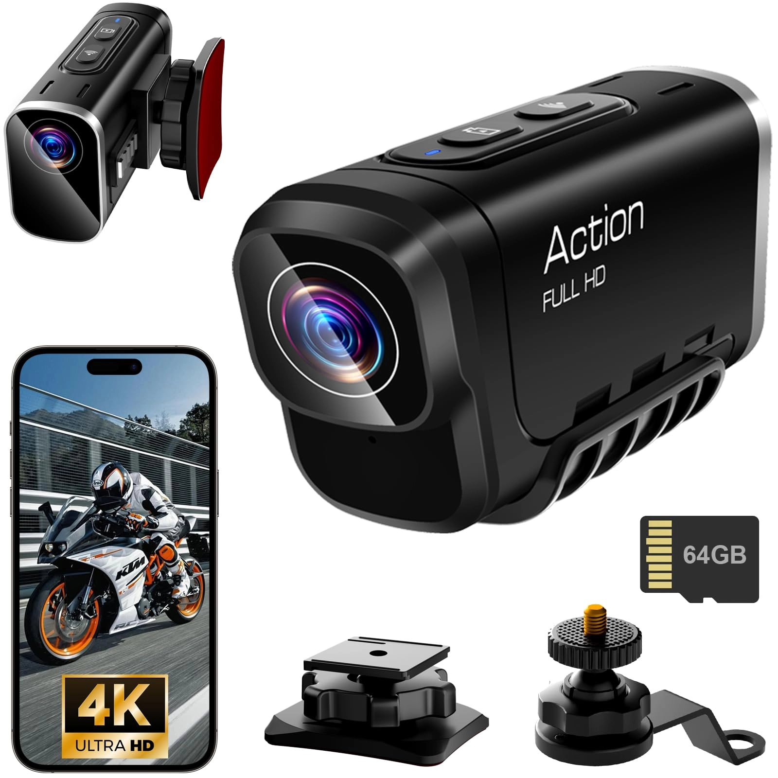 SecuraLen Action Cam -H3 - 4K 25FPS