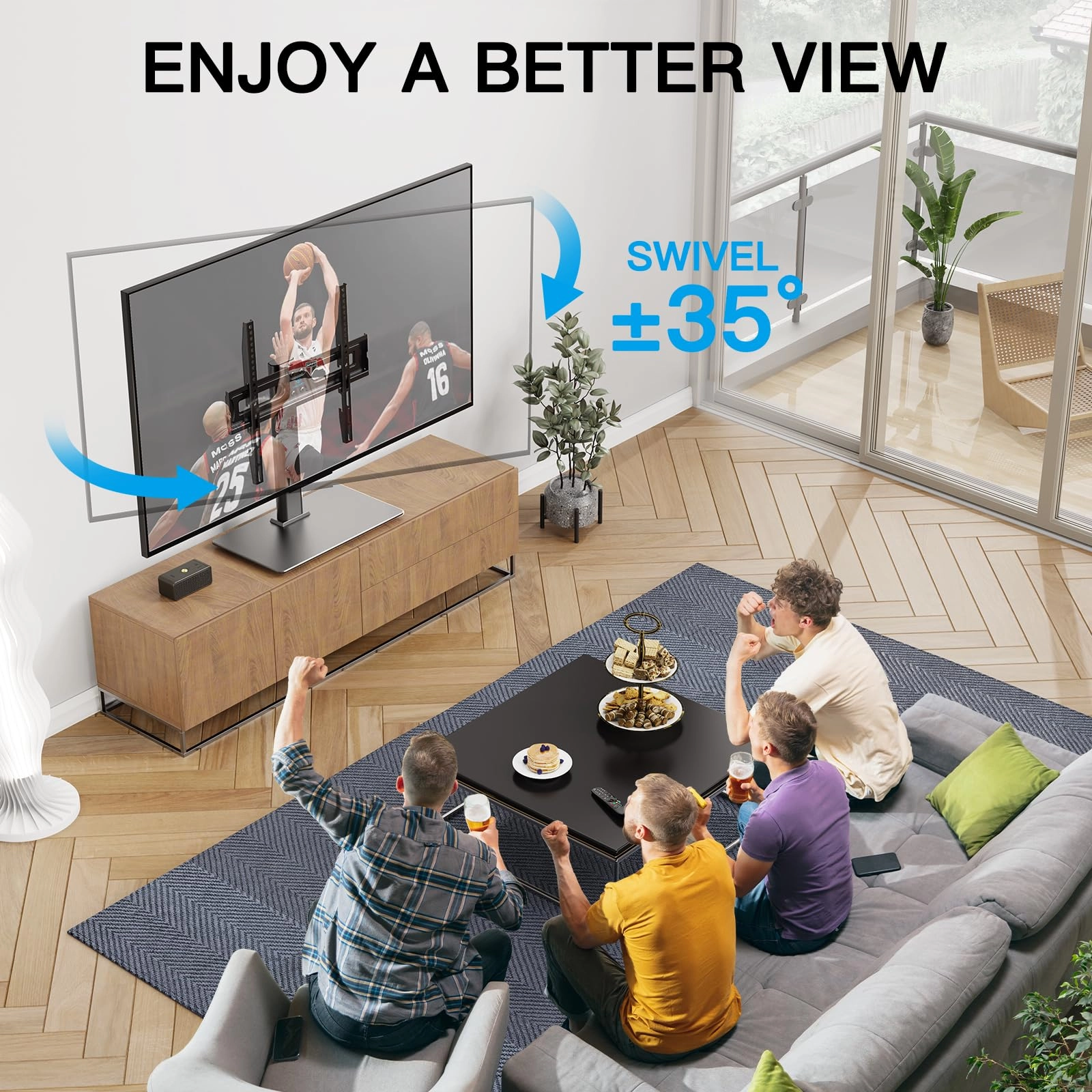 Table Top TV Stand - 22"-65" 110 pounds