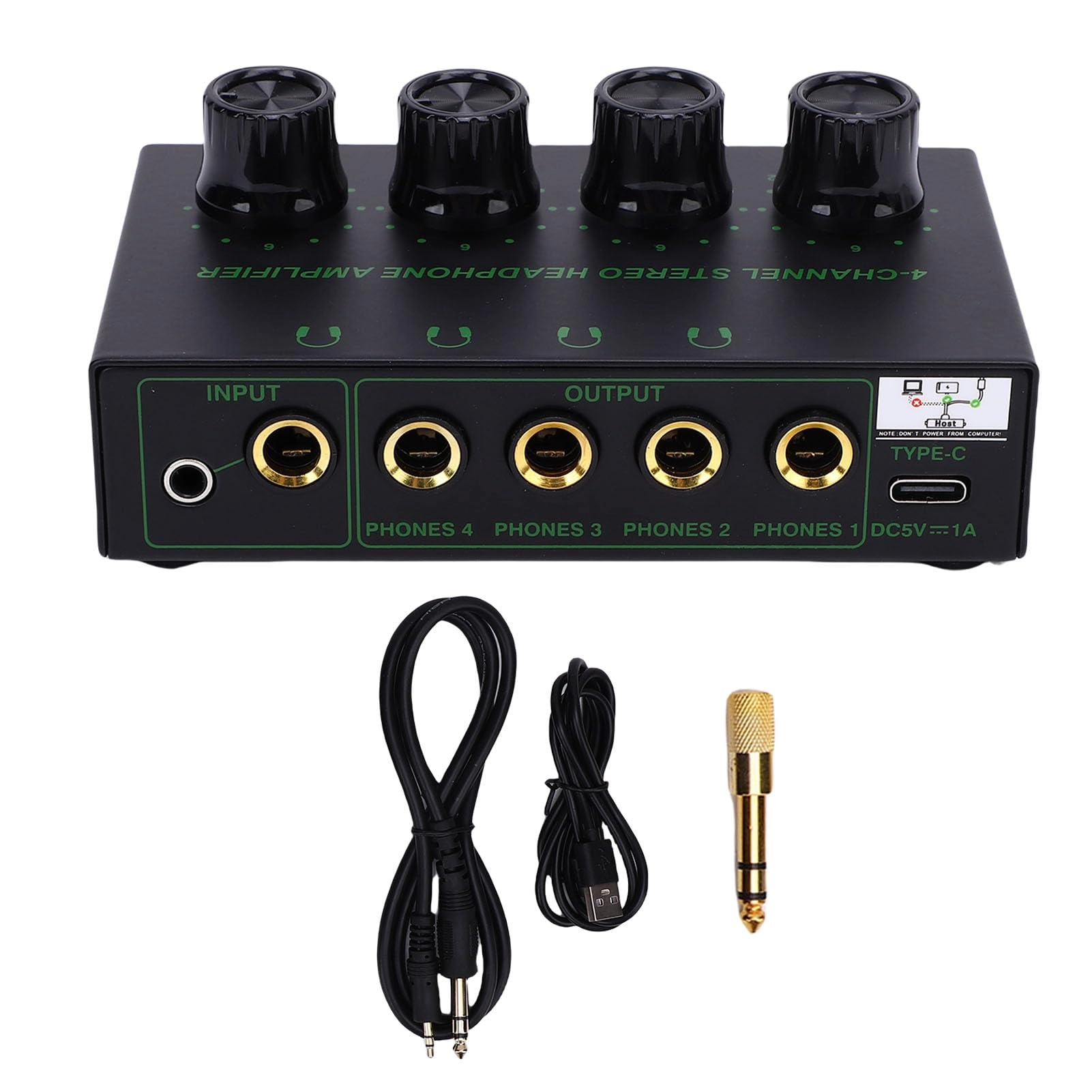 NOENNULL Portable Headphone Amplifier - 4 Channel USB Power Supply